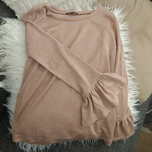 J. Crew Tops - Jcrew blush pink belle sleeve top J. Crew Tops - Jcrew blush pink belle sleeve top